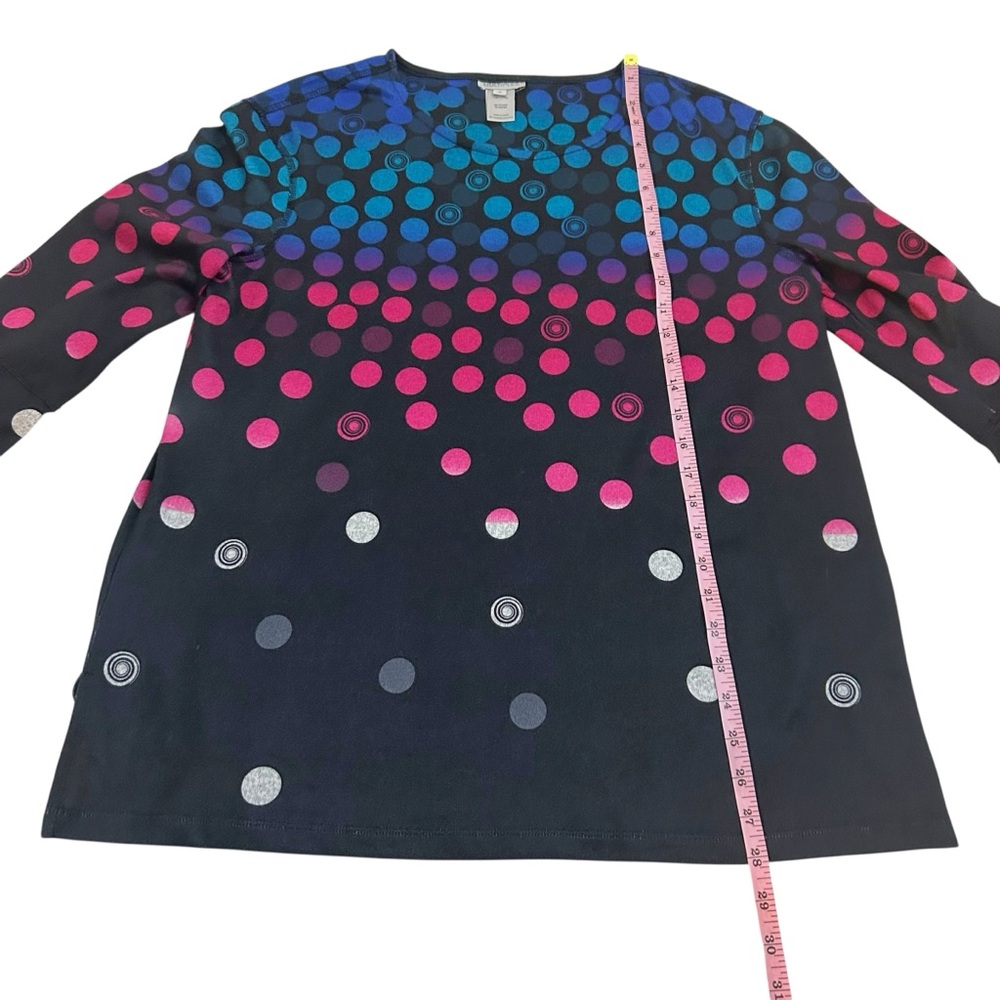 Multiples Medium Black Top With Circular Dotted M… - image 6